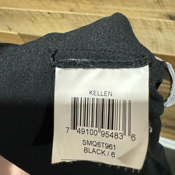 BCBG MAXAZRIA kellen faux suede mini sheath dress black office party bodycon US6 - Picture 5 of 6